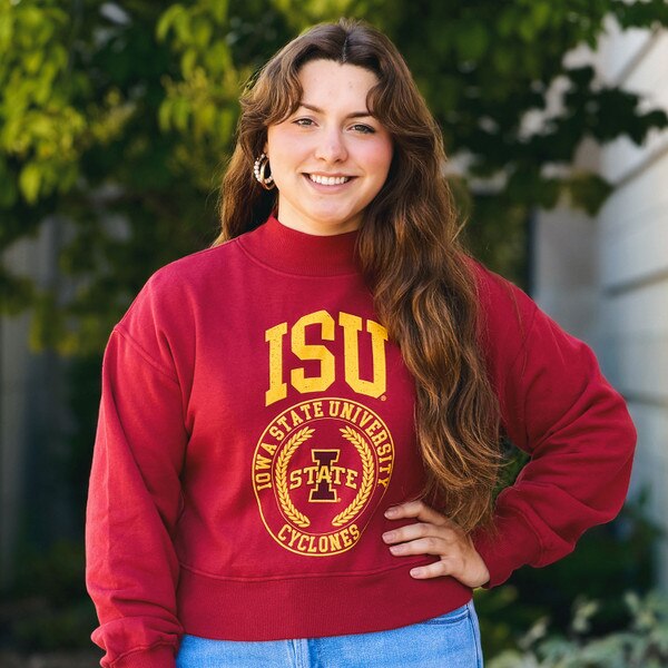 Chicka-D Women's I-State Cardinal Hailey Crewneck Sweatshirt